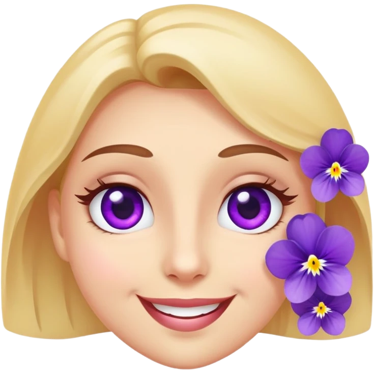 Smiley avec cœur violet dans les yeux  emoji