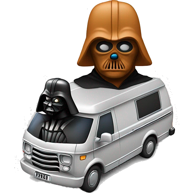 Card-craft Real 3d Darth Vader and Scooby Doo’s mystery van emoji