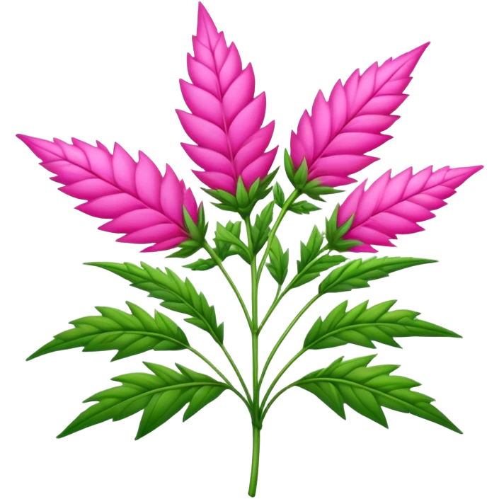 Pink weed emoji