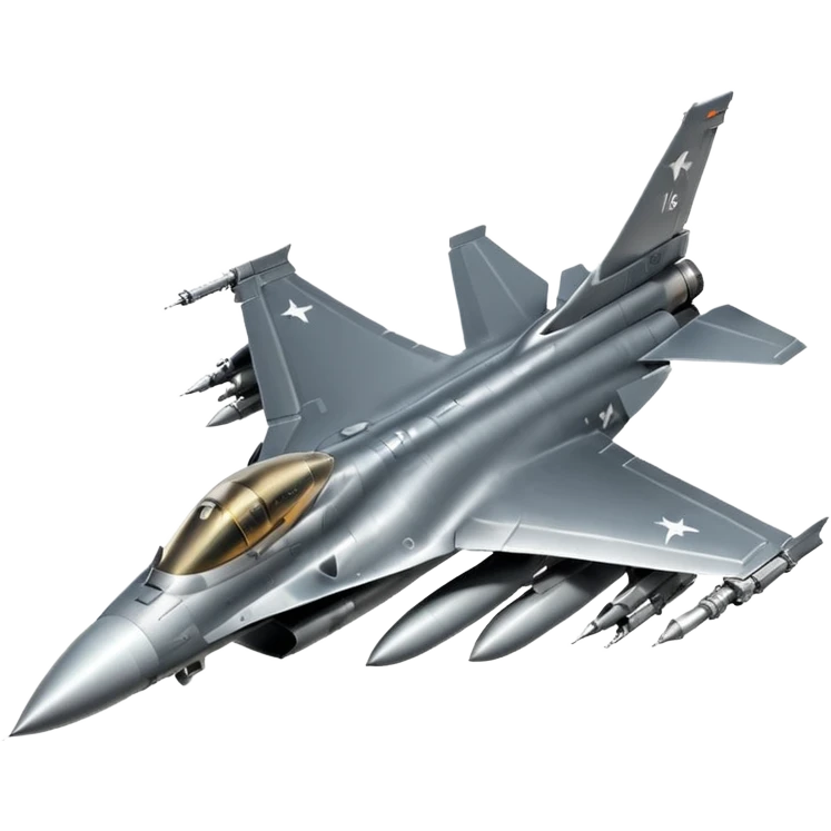F-16 Fighting Falcon jet emoji