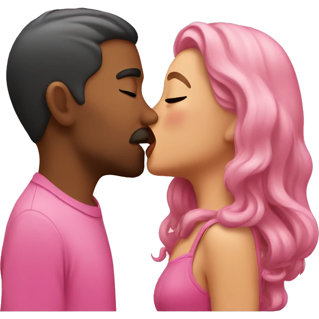 pink kiss emoji