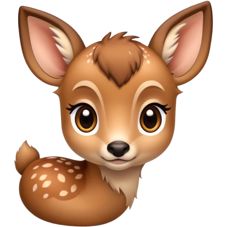 little fawn with big brown eyes emoji