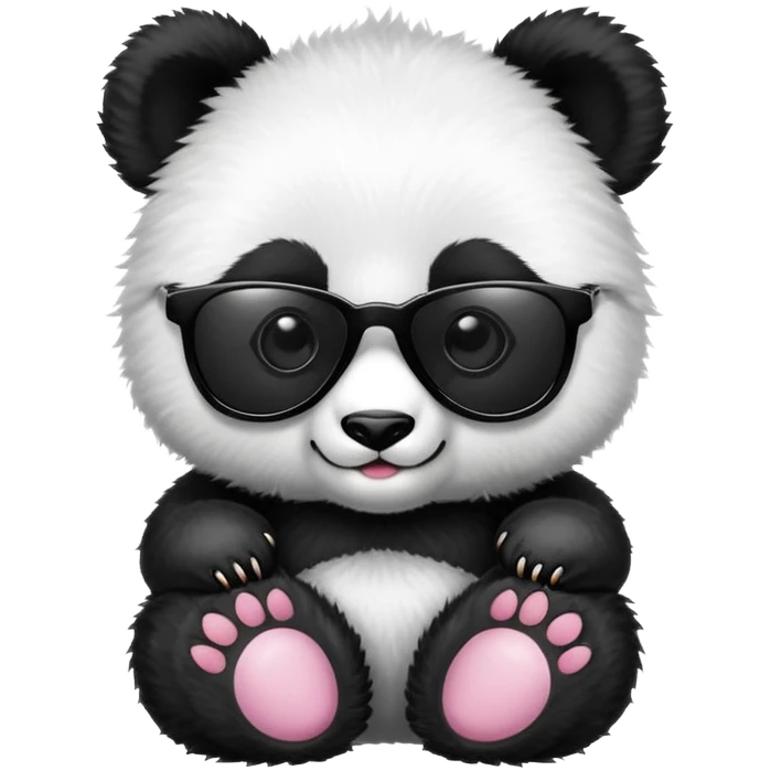 Baby panda with sunglasses  emoji