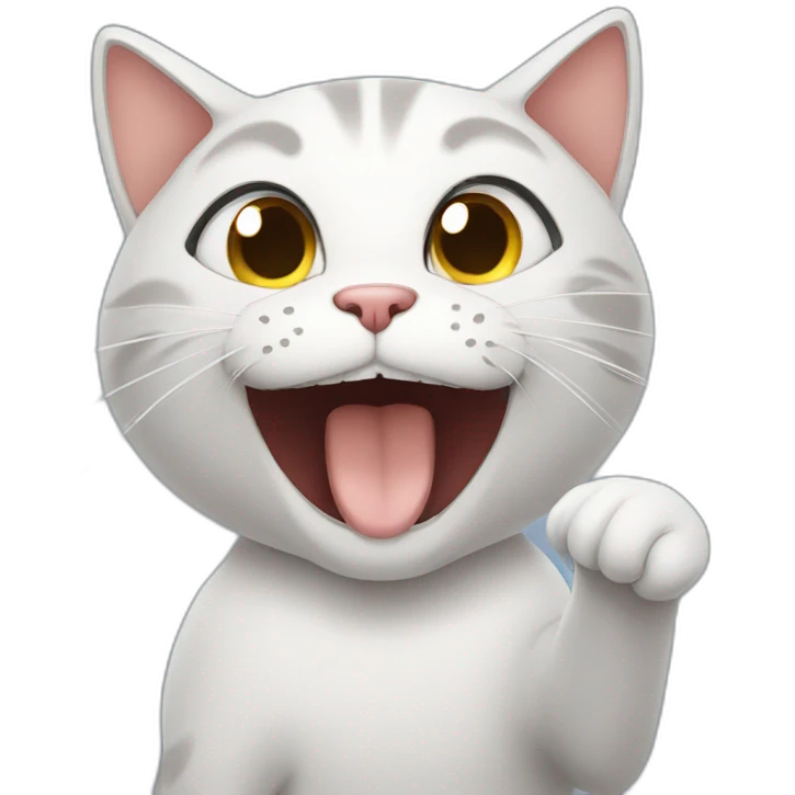 Cat singing emoji