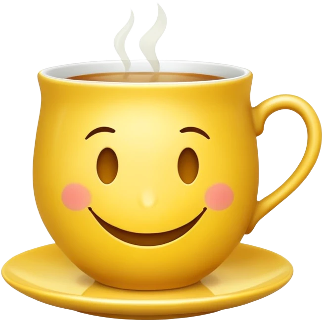 smiley sipping a tea cup emoji