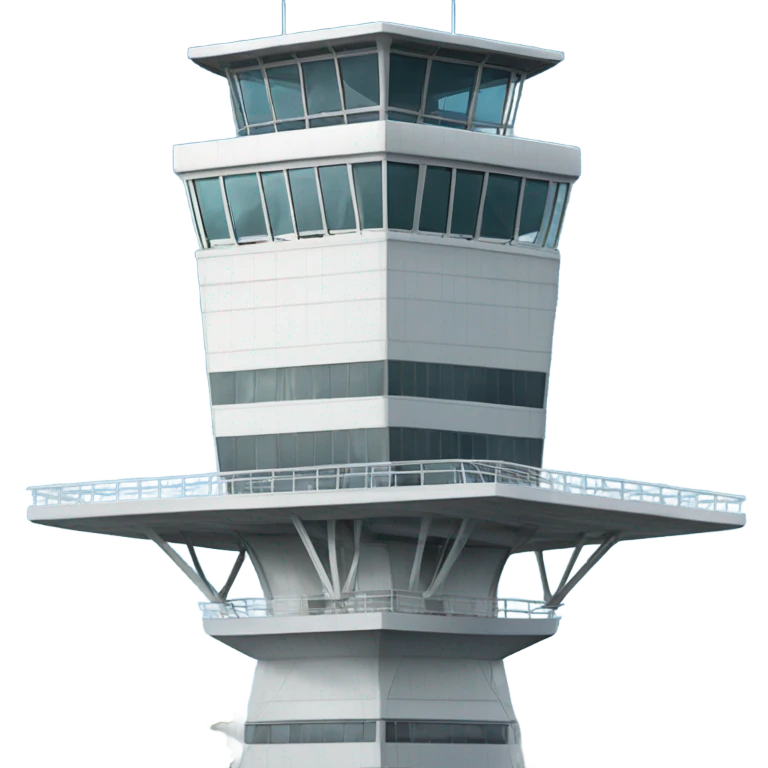modern control tower, full size realistic emoji