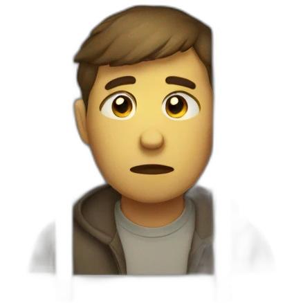 Sad guy infront of window emoji