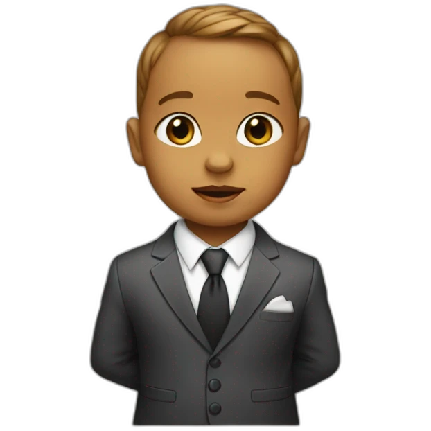 Baby in a suit emoji
