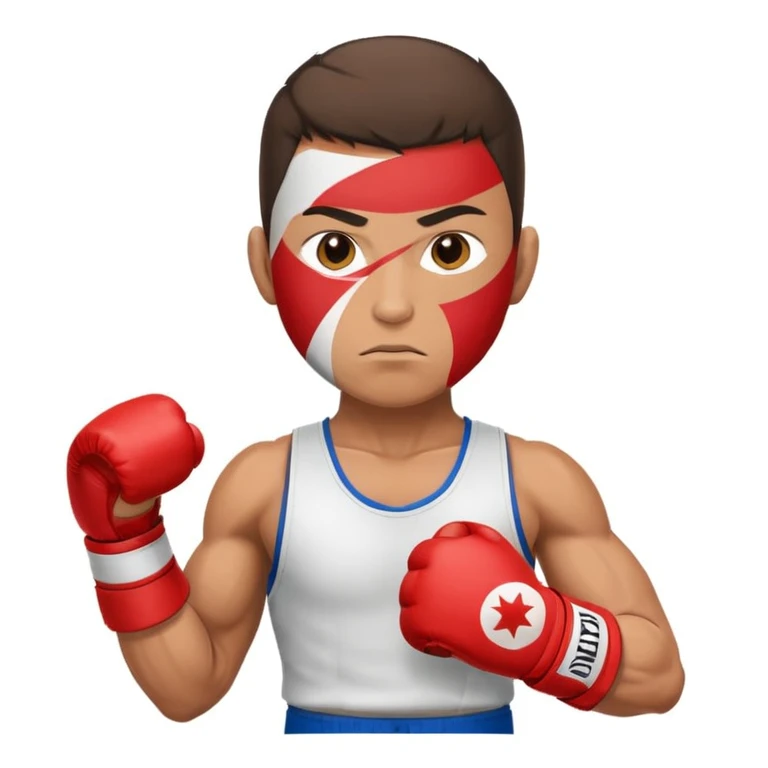 Kick boxer with tunisian flag emoji