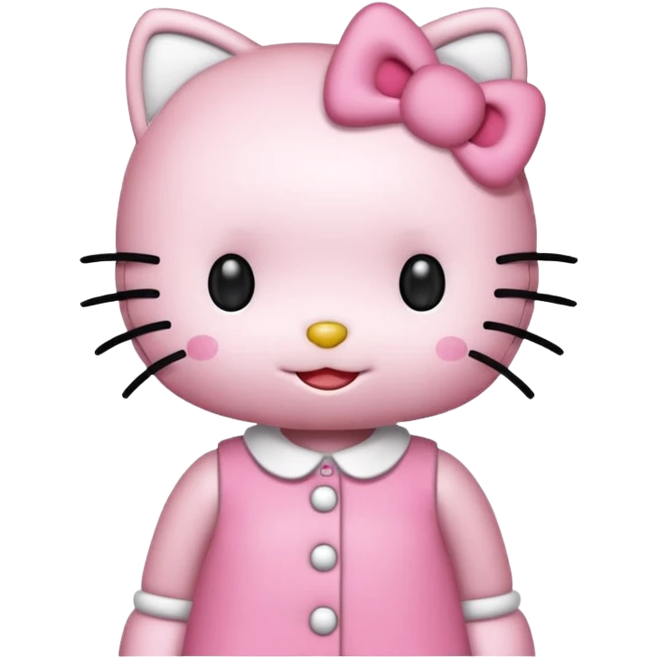 Hello Kitty in a classic pink outfit emoji