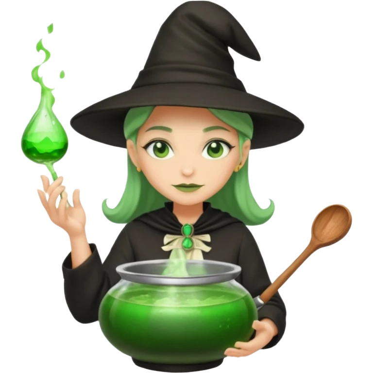 green witch cooking potion emoji