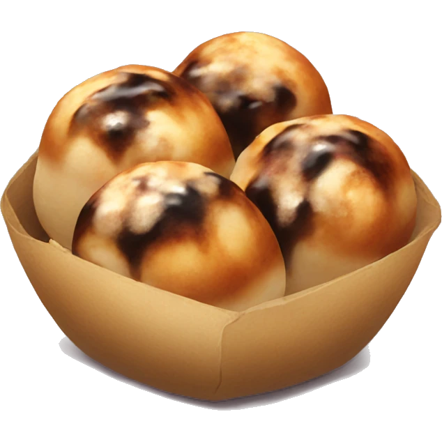 realistic takoyaki still life  emoji
