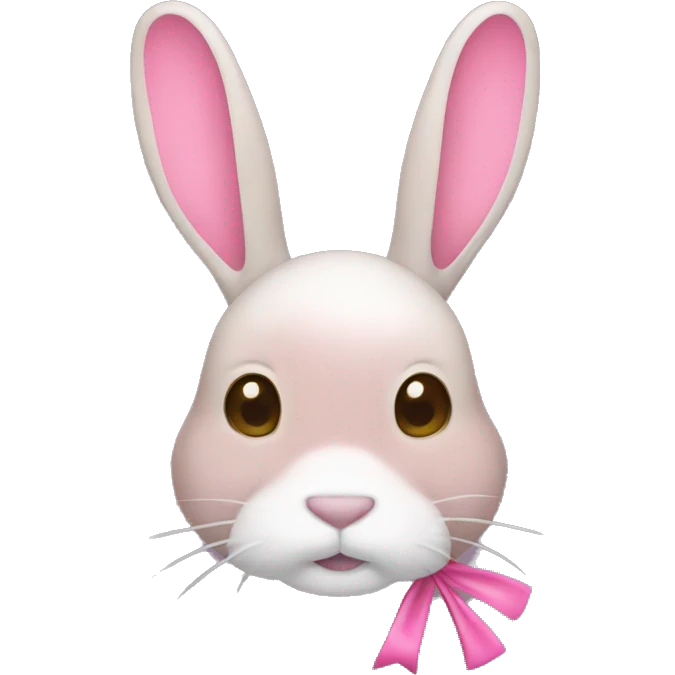 Conejo con lazo rosa emoji