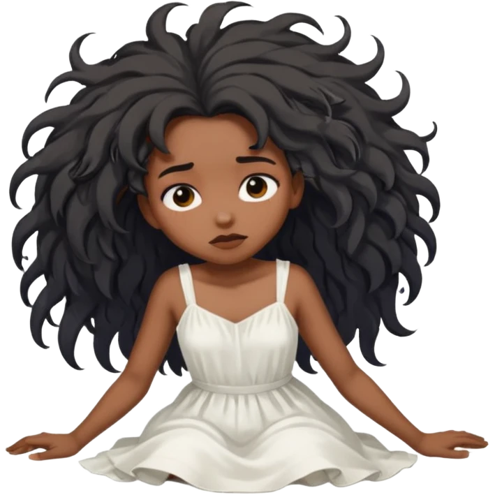 Fainting on floor black girl  emoji