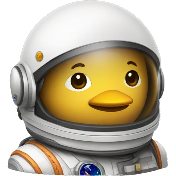 pato con casco de astronauta emoji