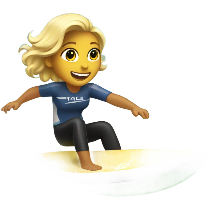 Tayla surf riding Fred  emoji