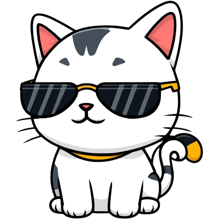 Cat with sunglasses emoji