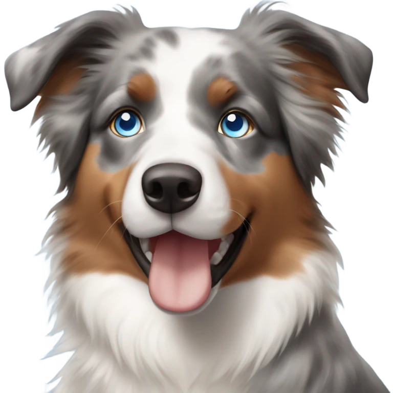 Australian shepherd with blue eyes emoji