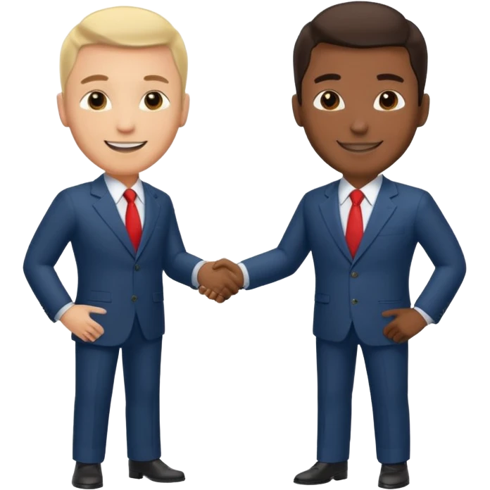 Two businessmen shaking hands emoji