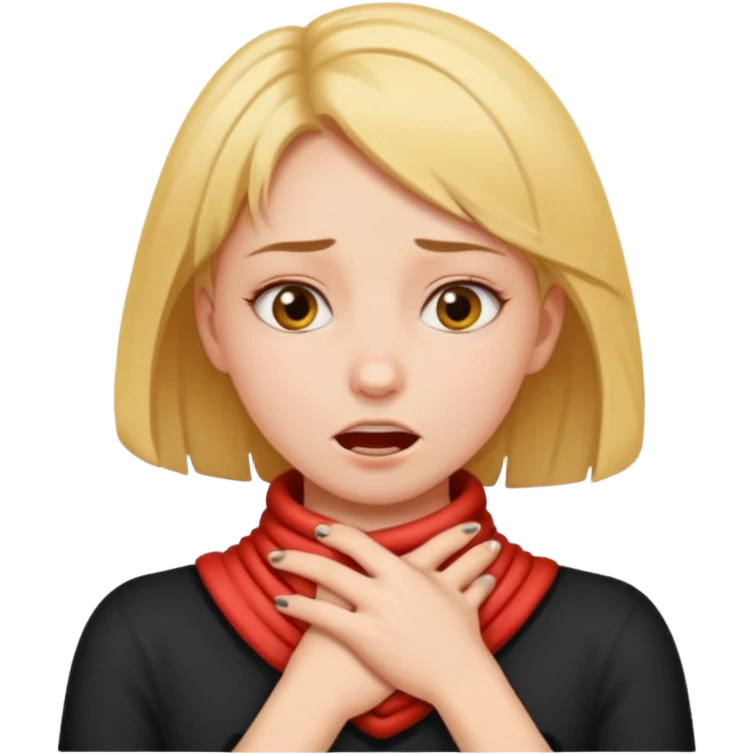 Girl around the neck , strangling  emoji