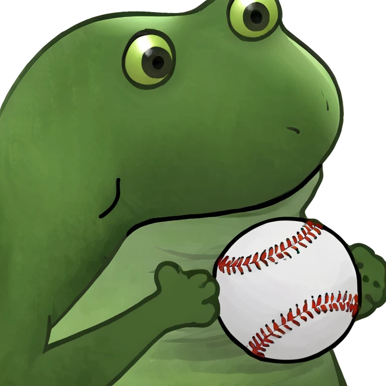 Frosch mit Baseball emoji