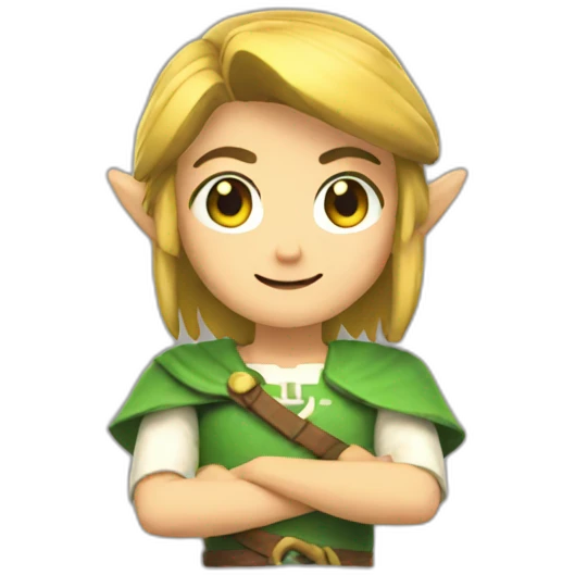link zelda smiling face with open hands emoji