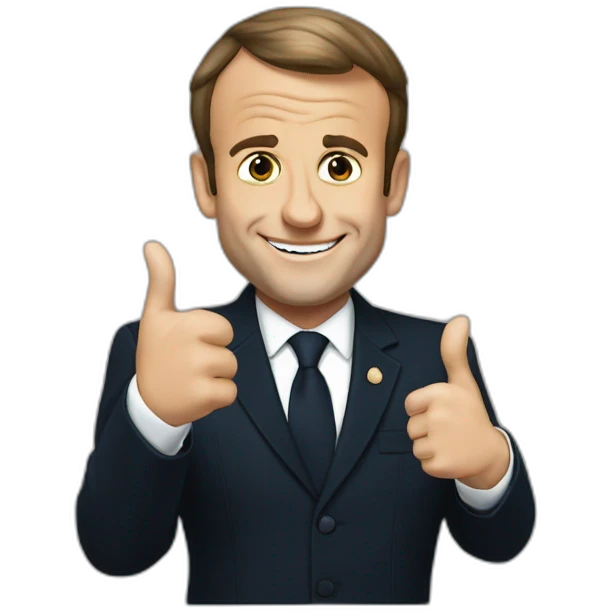 emmanuel macron thumbs up emoji
