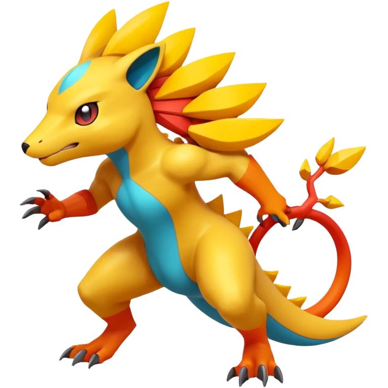 Heliolisk-Cyclizar-Pokémon, full body emoji