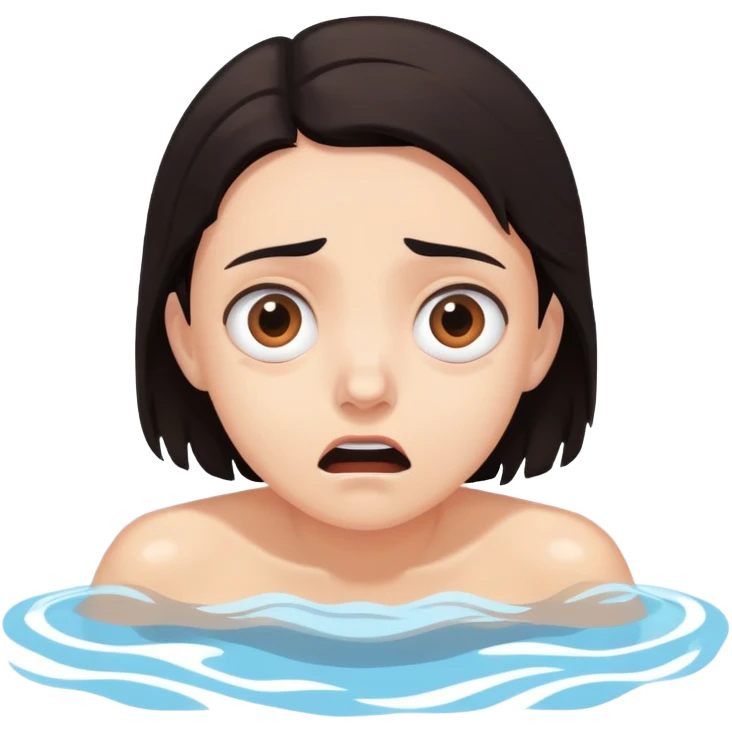 person terrified in swimming pool emoji