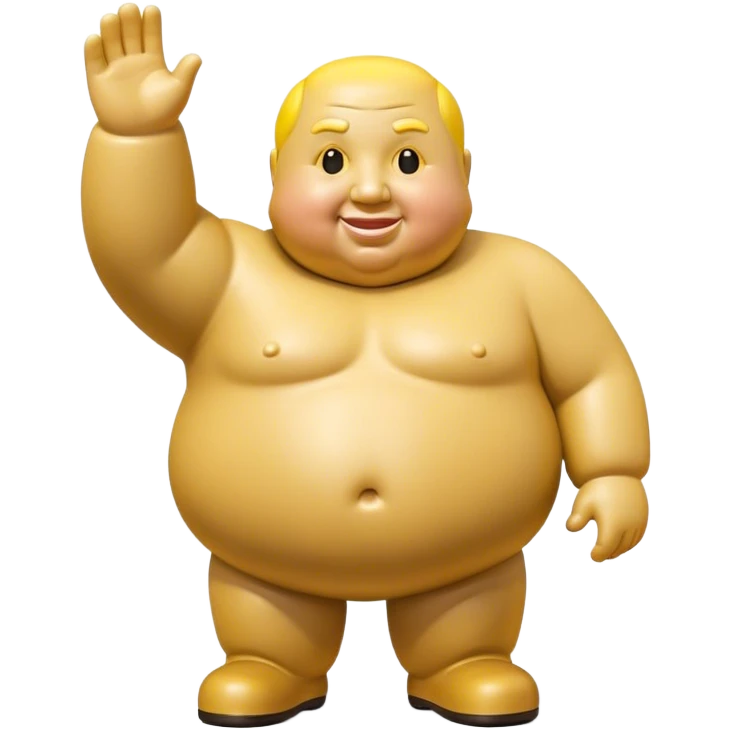 Cinematic Realistic Botero Sculpture Pop Culture Emoji, featuring an exaggerated, whimsical portrayal inspired by the famed sculptor rendered with dynamic textures and vibrant, artistic lighting. emoji