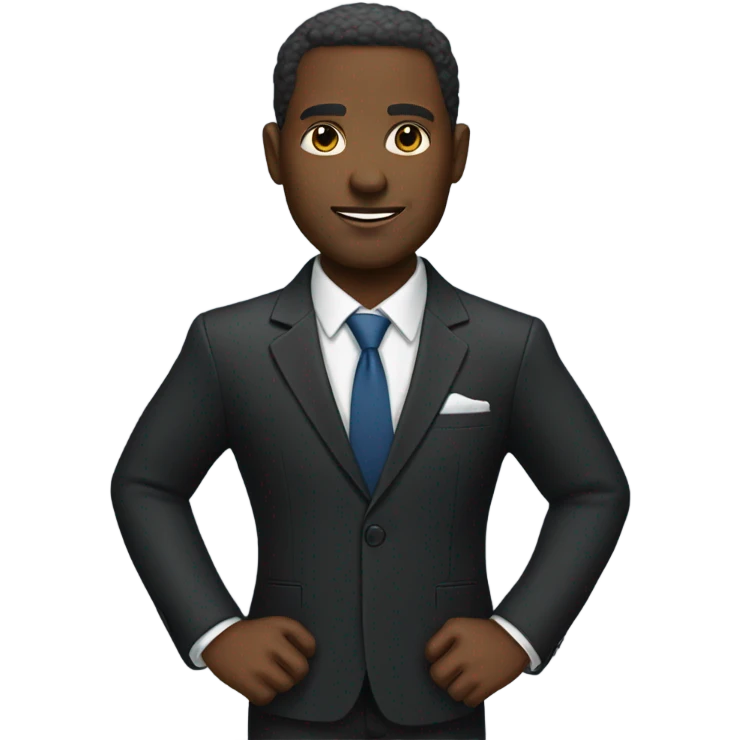 black man in a suit emoji