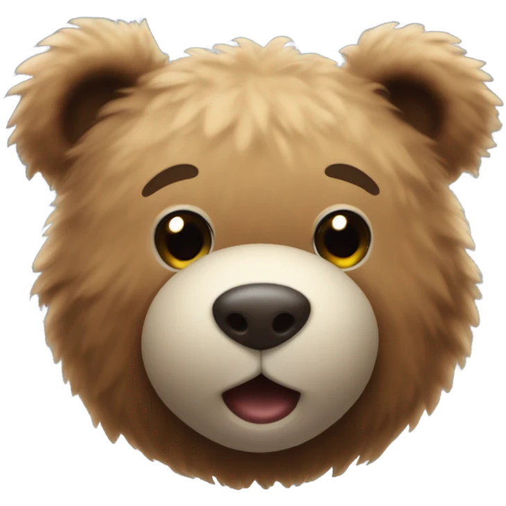 Fluffy fat teddy bear emoji