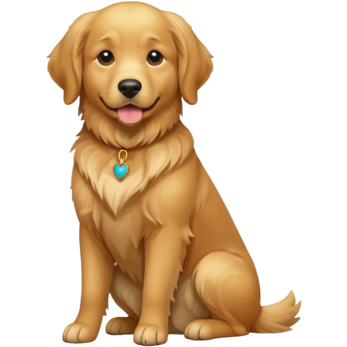 Golden retierver assis  emoji