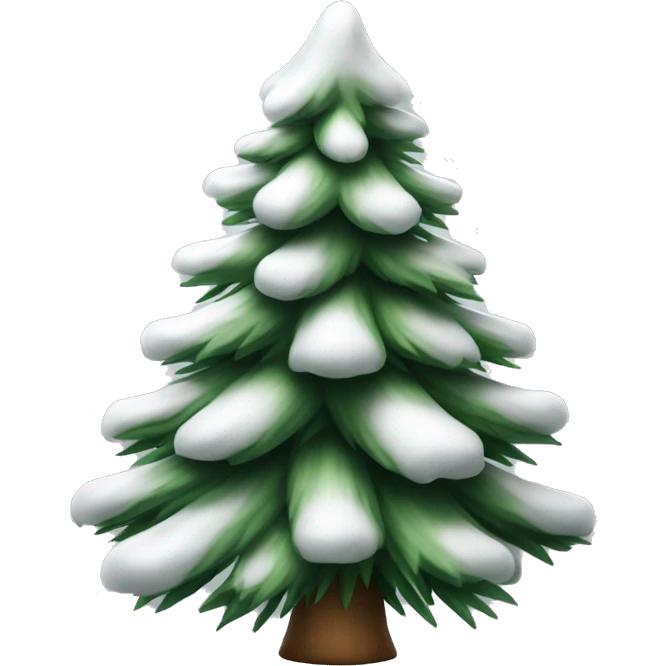  actual white fir christmas tree isolated.  emoji