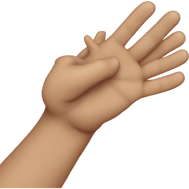 hands stuck emoji