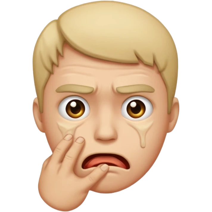 Disgust - strong feeling of revulsion or aversion -  about to vomit emoji