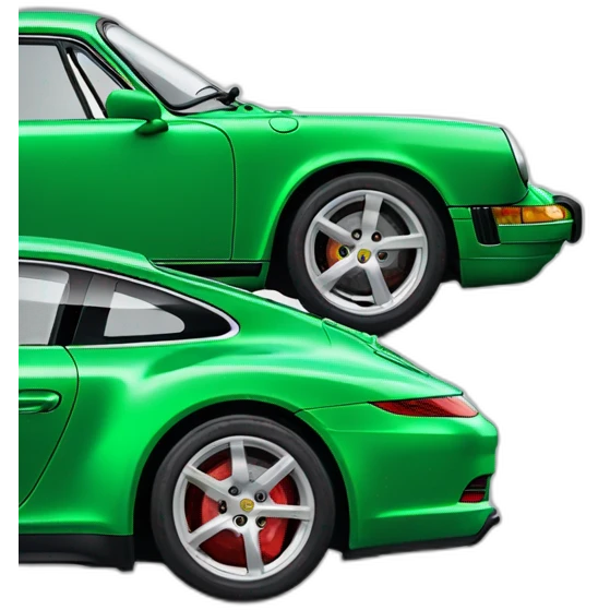 Green Porsche Carrera 911 emoji