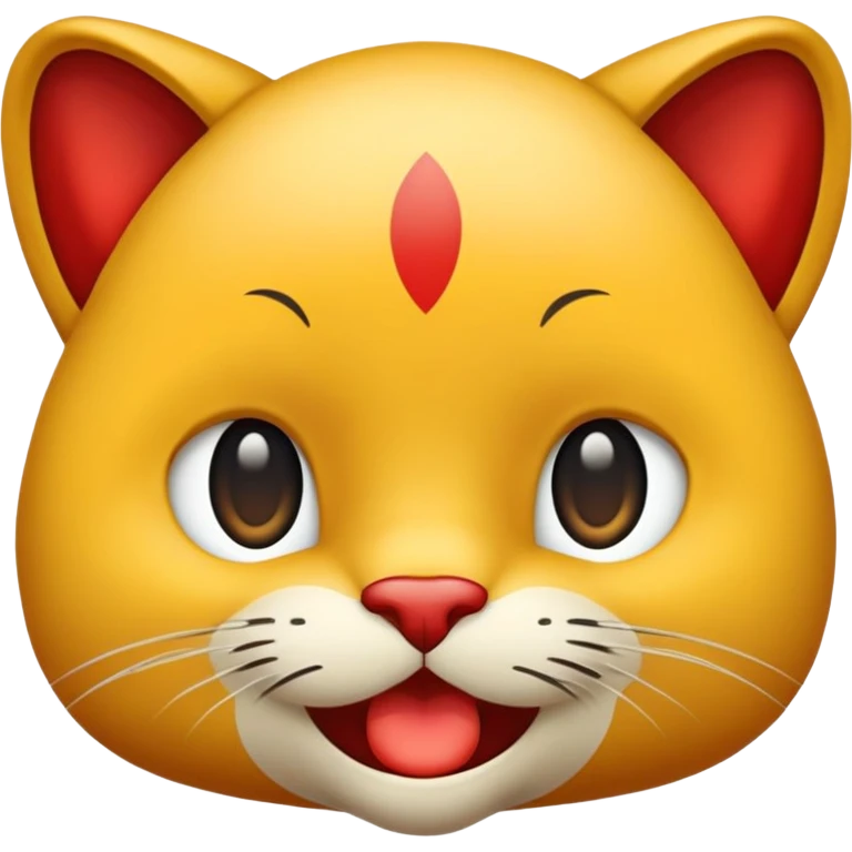 Злобный кот с бантиком на голове дьявол  emoji