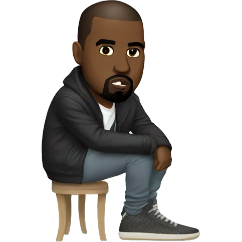 Kanye west with heels emoji