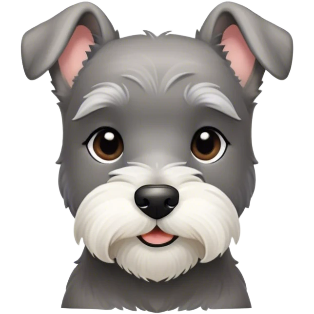 Meme-Worthy Cute Sleeping Miniature Schnauzer Portrait Emoji, Head gently tilted in a relaxed, blissful slumber with a soft, contented smile and eyes tenderly closed, featuring a neat salt-and-pepper fur with charming, relaxed features, simplified yet irresistibly endearing, highly detailed, glowing with a soft, cozy radiance, high shine, exuding gentle, heartwarming charm, styled with a soft glowing outline, capturing the essence of a sleeping Miniature Schnauzer that looks perfectly poised to become a viral icon of adorable rest! emoji