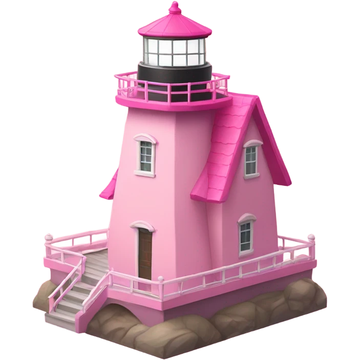 pink lighthouse (all its elements must be pink) emoji