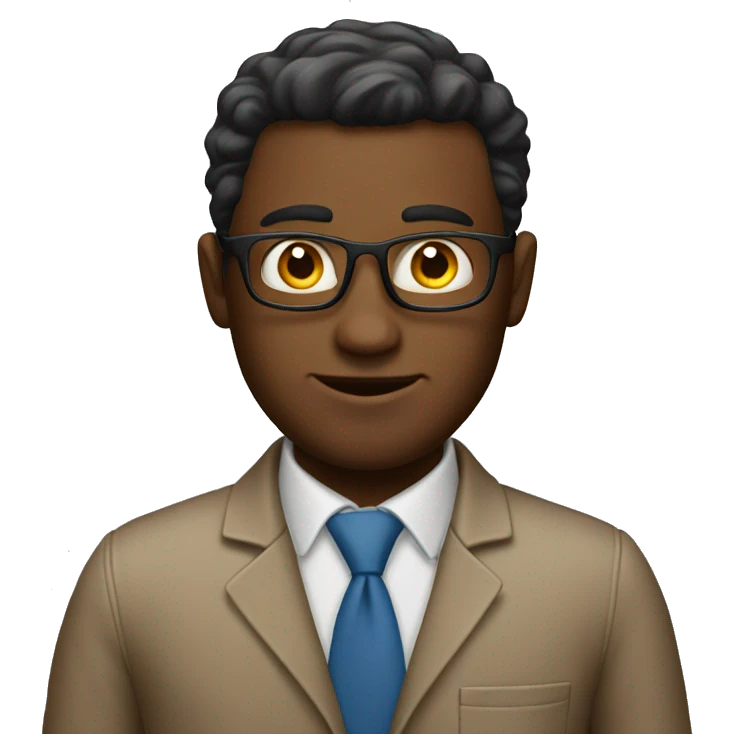Guy with a job. He has realistic hearts for eyes emoji