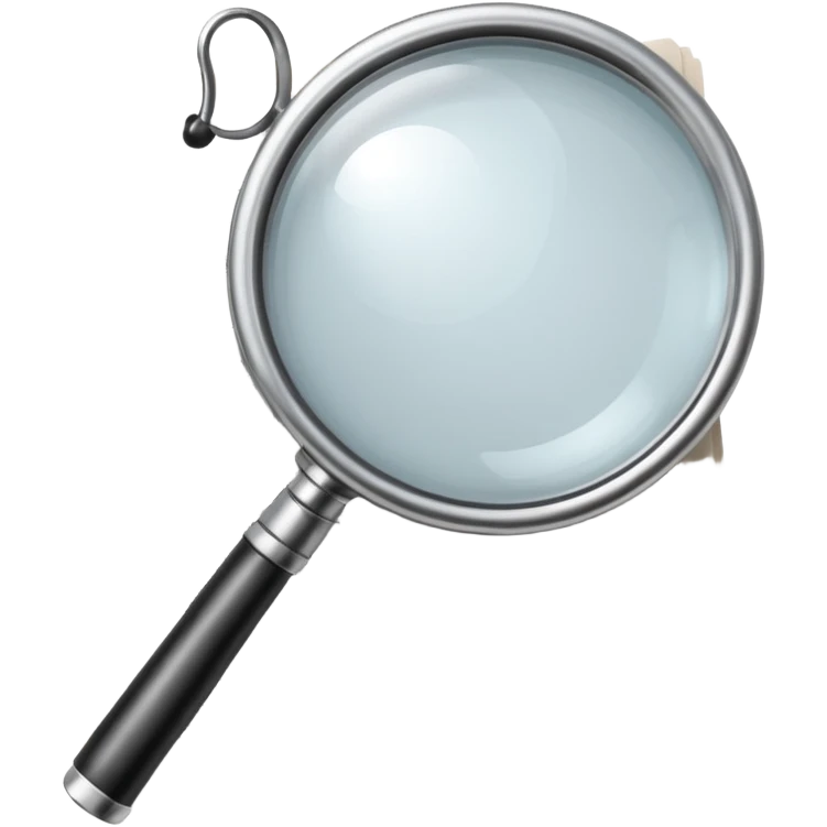 a magnifying glass over a contract emoji