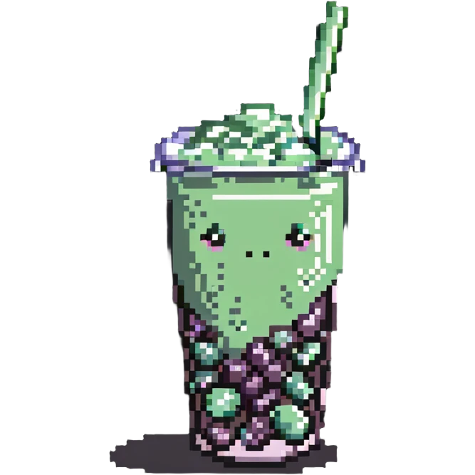 bubble tea with tapioca pearls emoji