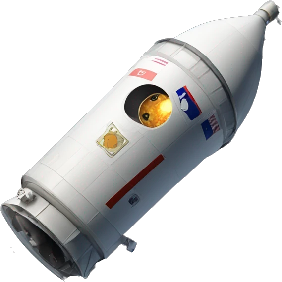 Second stage of a Saturn V rocket in orbit  emoji