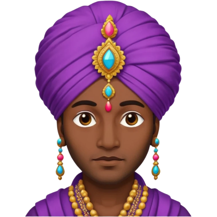 Indian man with an extremely large bigger then him turban emoji