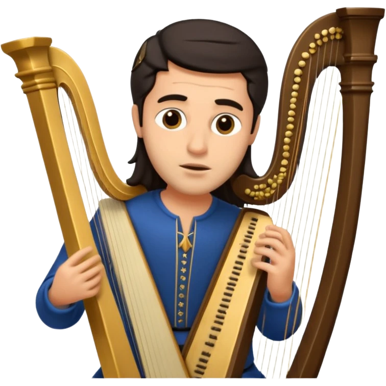 imagen del rey david musico sin rostro emoji