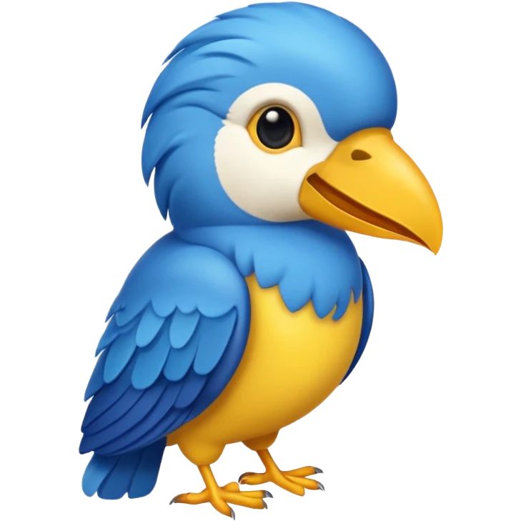 Emoji de arara azul com o corpo dela emoji