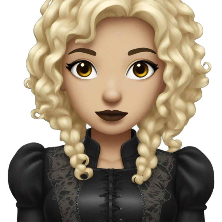 Blonde goth girl emoji