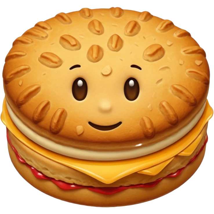 Biscuit without face  emoji